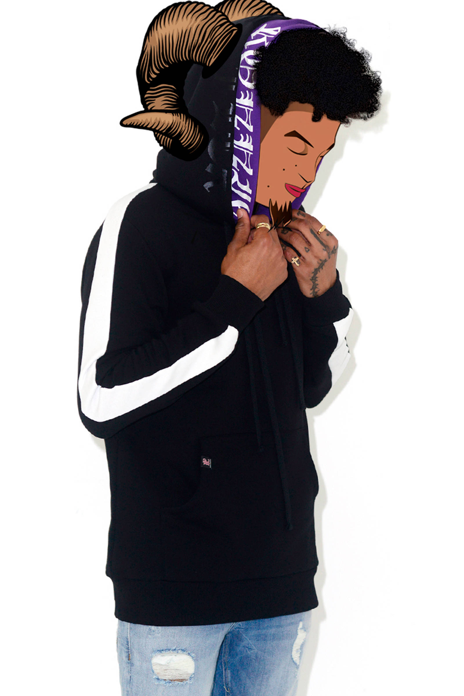 CoolCat Ronnie Flex hoodie zwart | wehkamp CoolCat Ronnie Flex hoodie met print rood | wehkamp