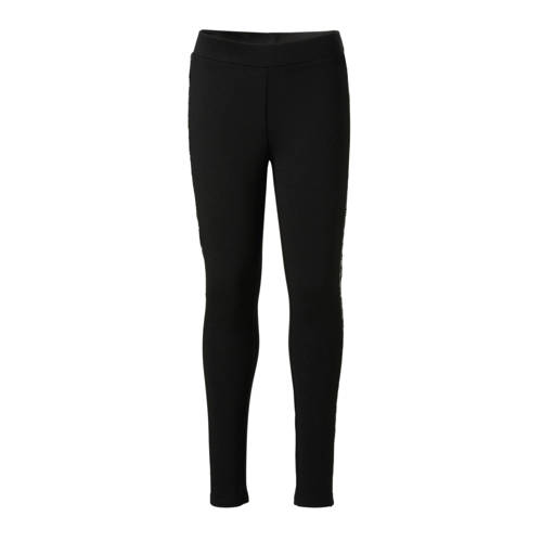 Ca Here There Legging Met Pailletten Zijstreep Zwart ca kopen in de aanbieding