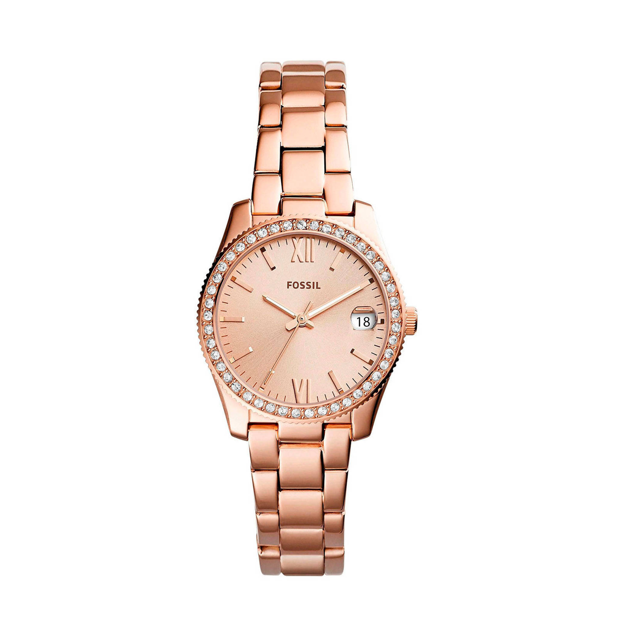buffet streng Wonen Fossil horloge ES4318 Scarlette Mini Rosé | wehkamp