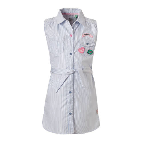 Quapi Gestreepte Blousejurk Shiela Blauw quapi kopen in de aanbieding