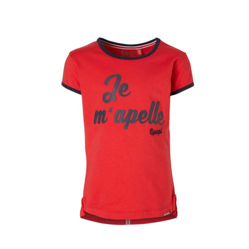 Quapi T Shirt Sindy Met Tekst Rood quapi kopen in de aanbieding Quapi T Shirt Sindy Met Tekst Rood quapi kopen in de aanbieding