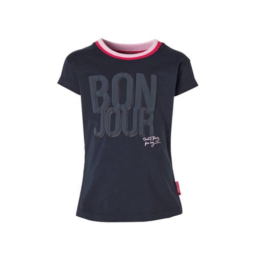 Quapi T Shirt Simona Met Tekst Blauw quapi kopen in de aanbieding