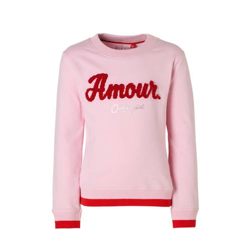 Quapi Sweater Sjoukje Met Tekst Roze quapi kopen in de aanbieding