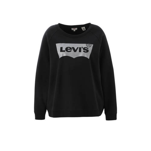 Levis Plus Logo Sweater Zwart levis kopen in de aanbieding