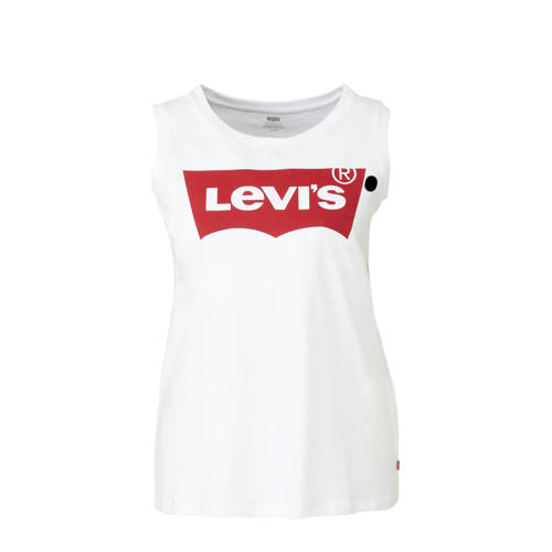 Levis Plus Top Met Logo Wit levis kopen in de aanbieding