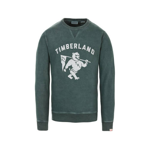 Timberland Sweater Met Print Groen timberland kopen in de aanbieding