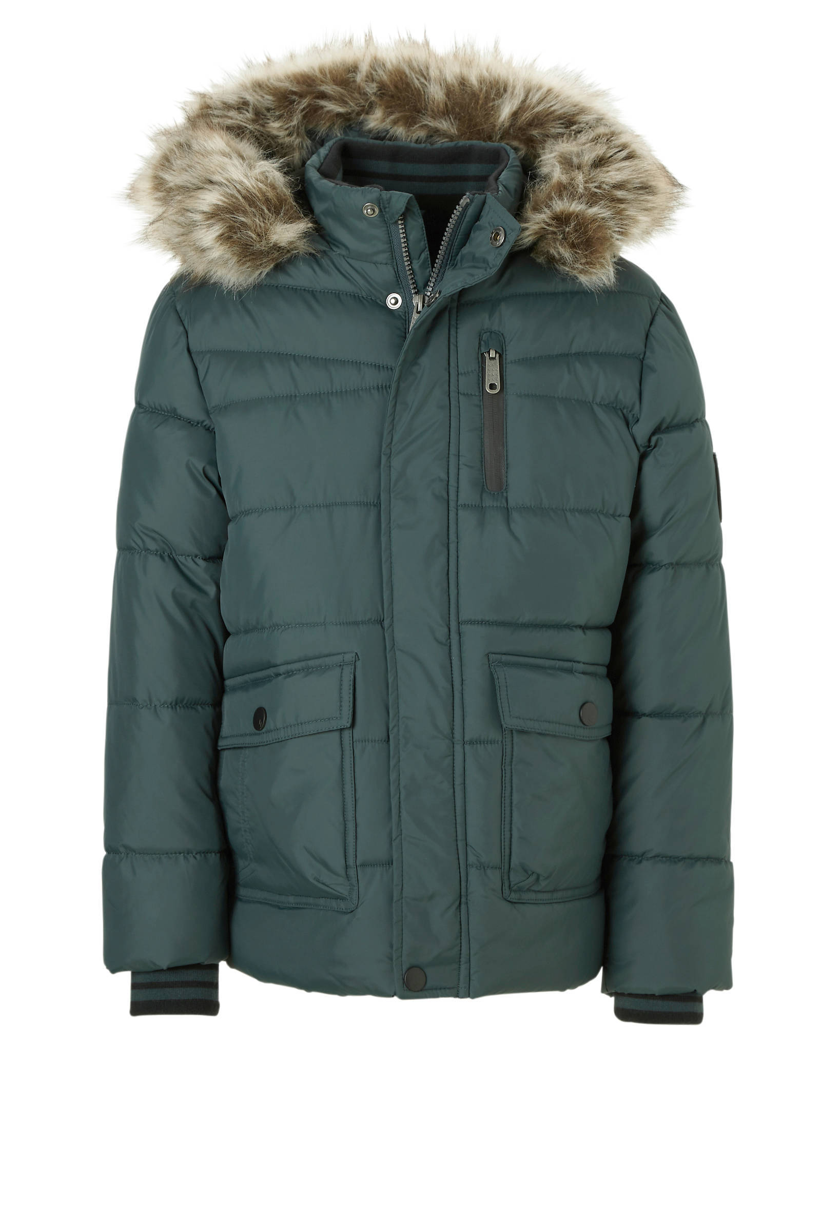 C&A Here & There winterjas met imitatiebont groen | wehkamp C&A Here & There winterjas zwart | wehkamp