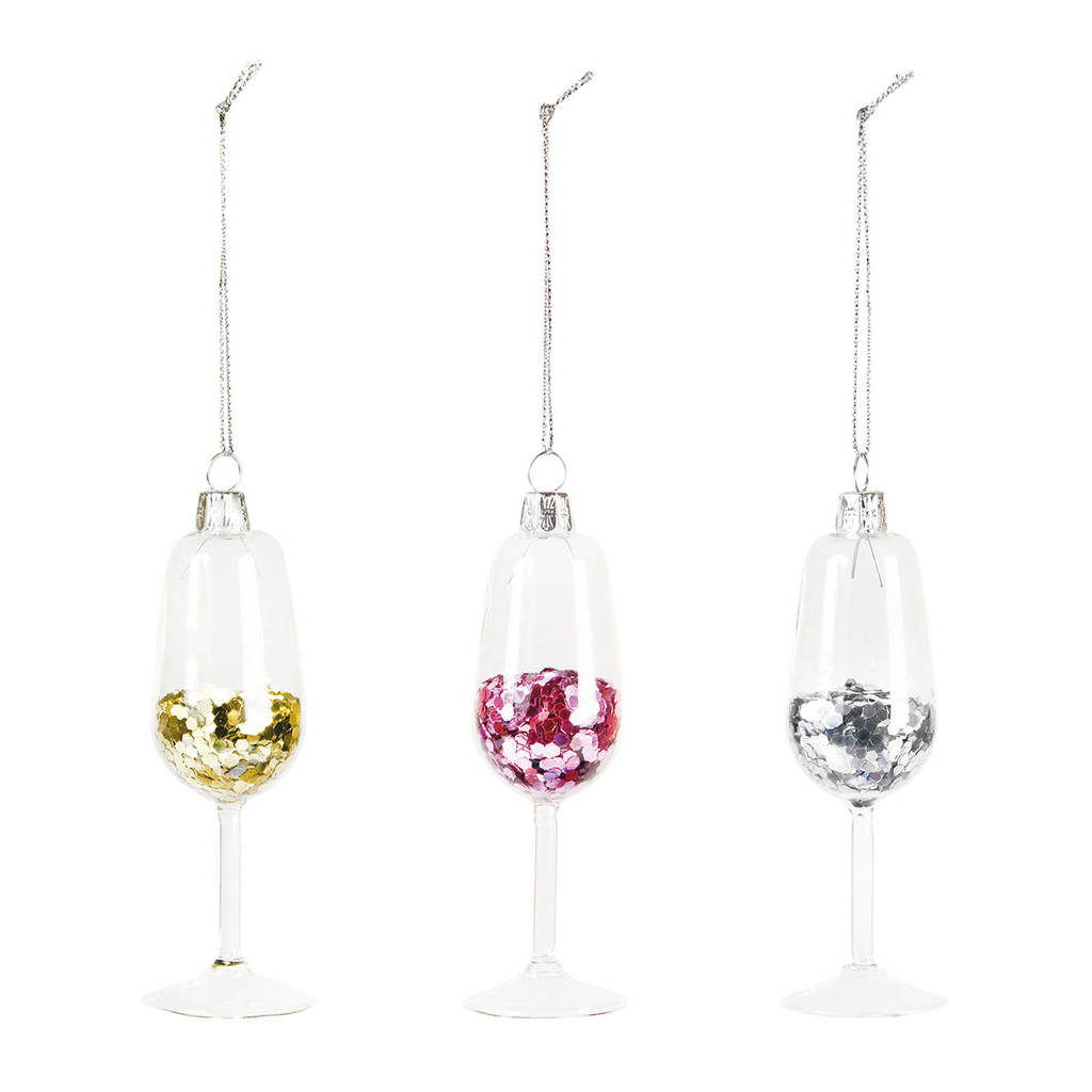 &k amsterdam kersthanger (set van 3), Goud/roze/zilver