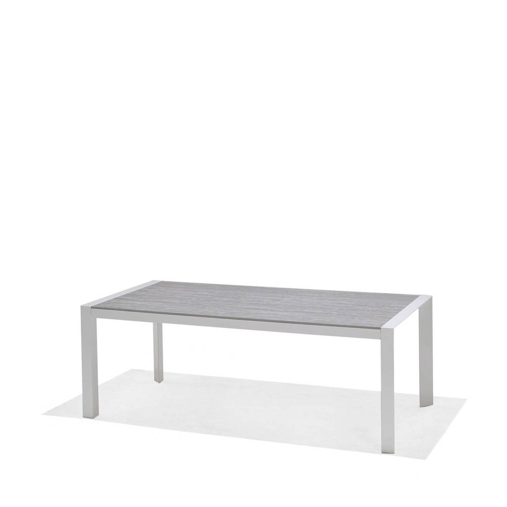 whkmp's own tuintafel Estella (202x74 cm), Grij/wit