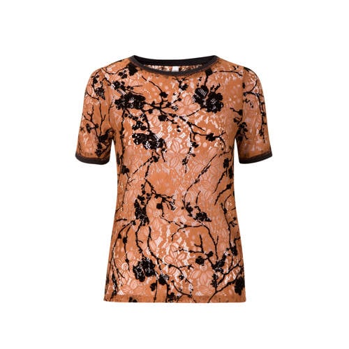 Miss Etam Regulier T Shirt Met Kant miss etam kopen in de aanbieding