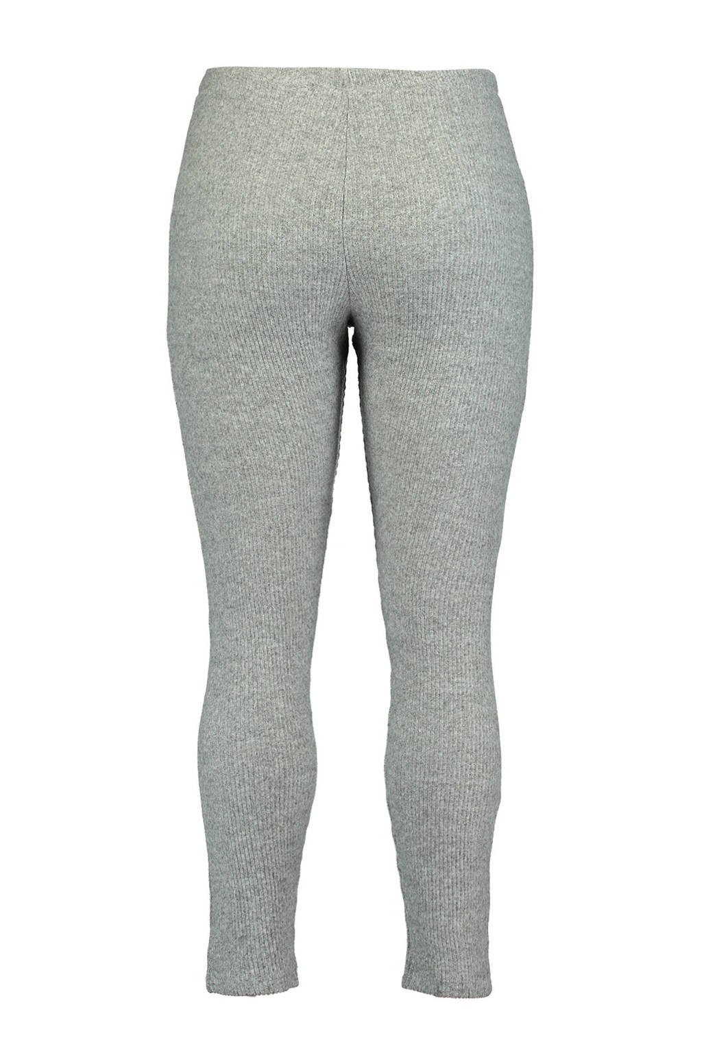 beeld Gepensioneerd cursief MS Mode geribde legging grijs | wehkamp