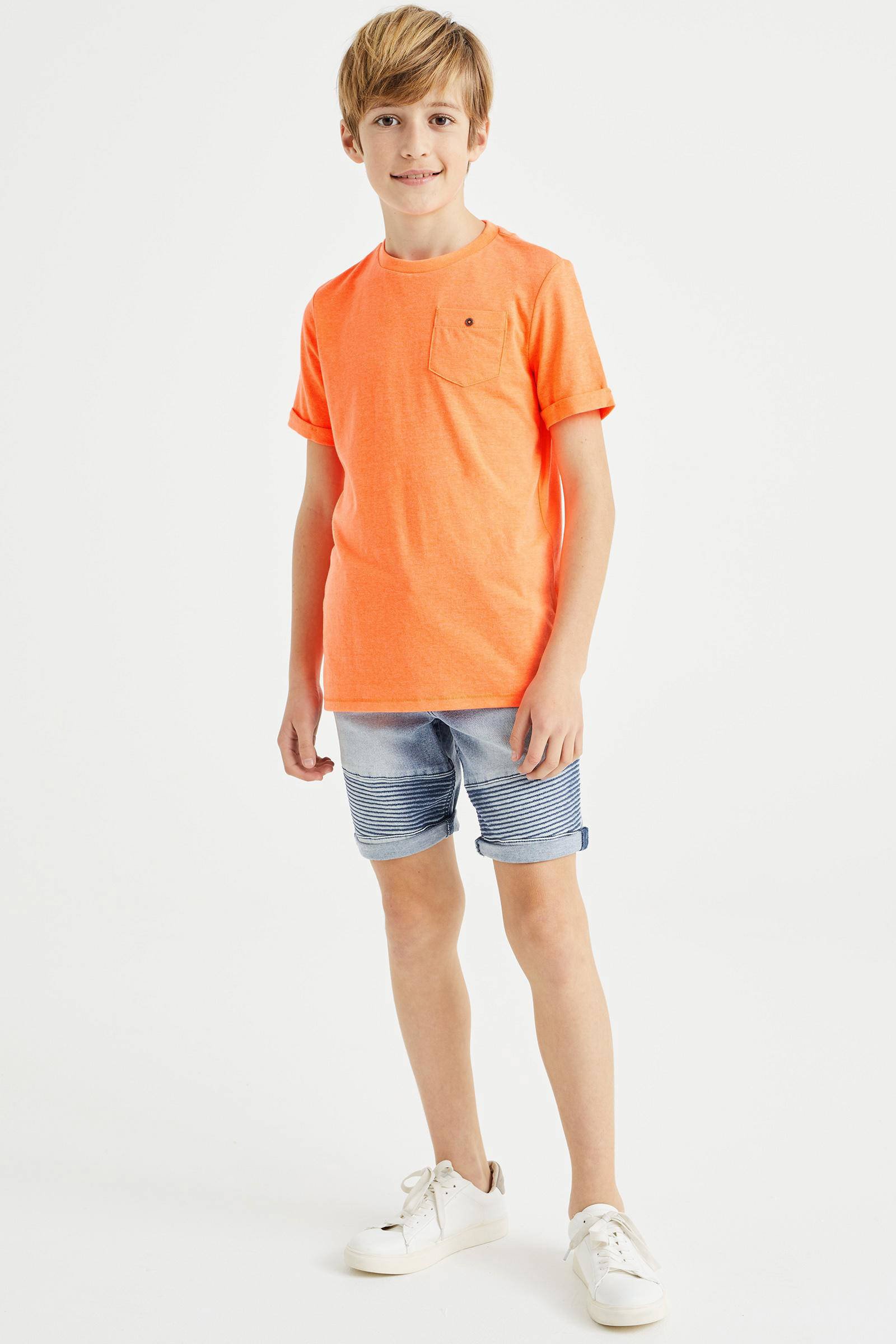 Neon oranje shirt online dames