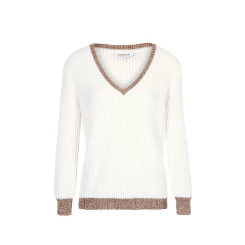 Morgan Trui Met V Hals Ecru morgan kopen in de aanbieding Morgan Trui Met V Hals Ecru morgan kopen in de aanbieding