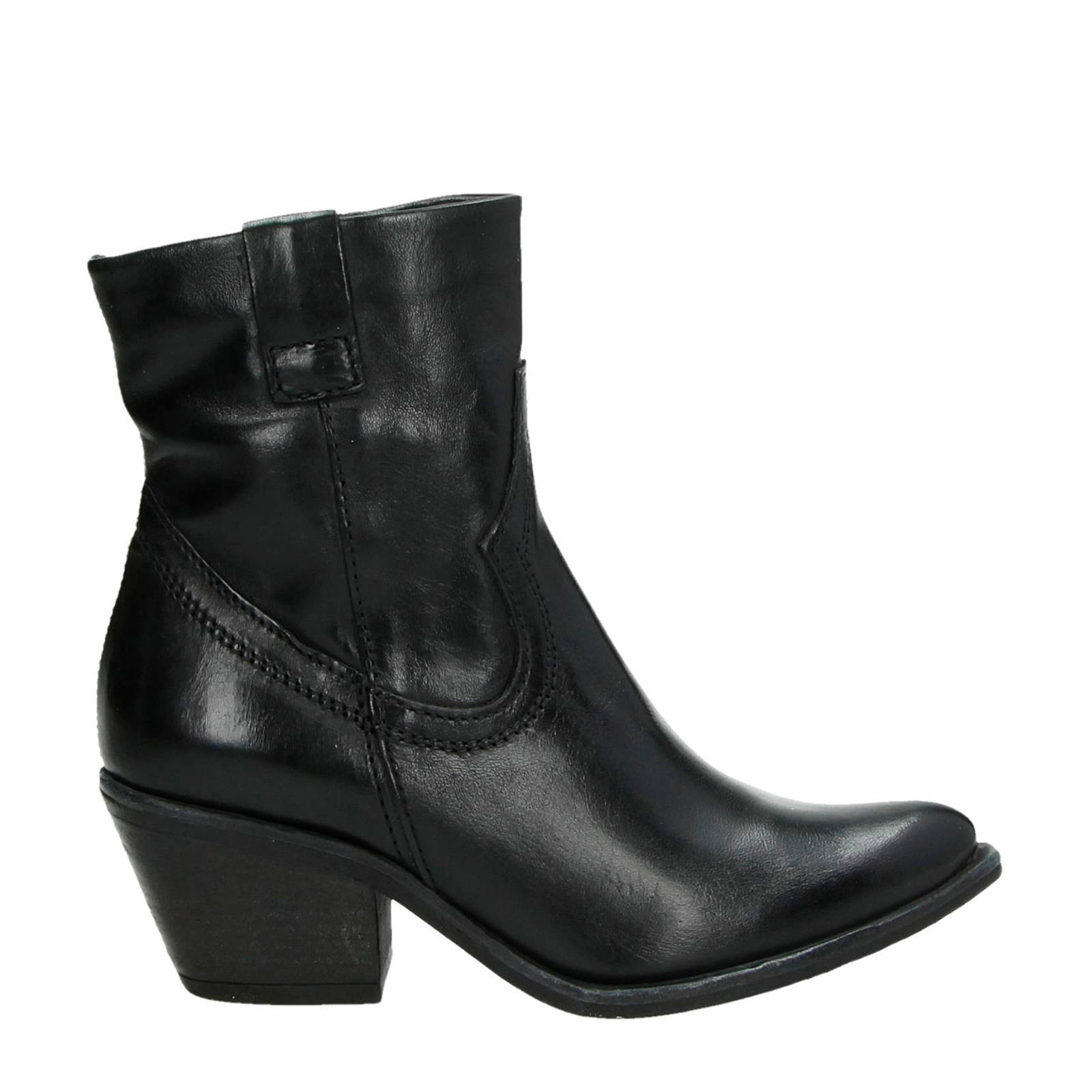 Mjus leren cowboy laarzen zwart | wehkamp Mjus leren cowboy laarzen | wehkamp