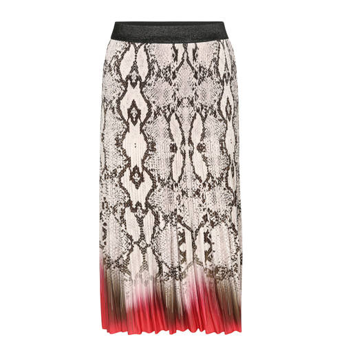 Paprika Plisse Rok Met Slangen Print paprika kopen in de aanbieding