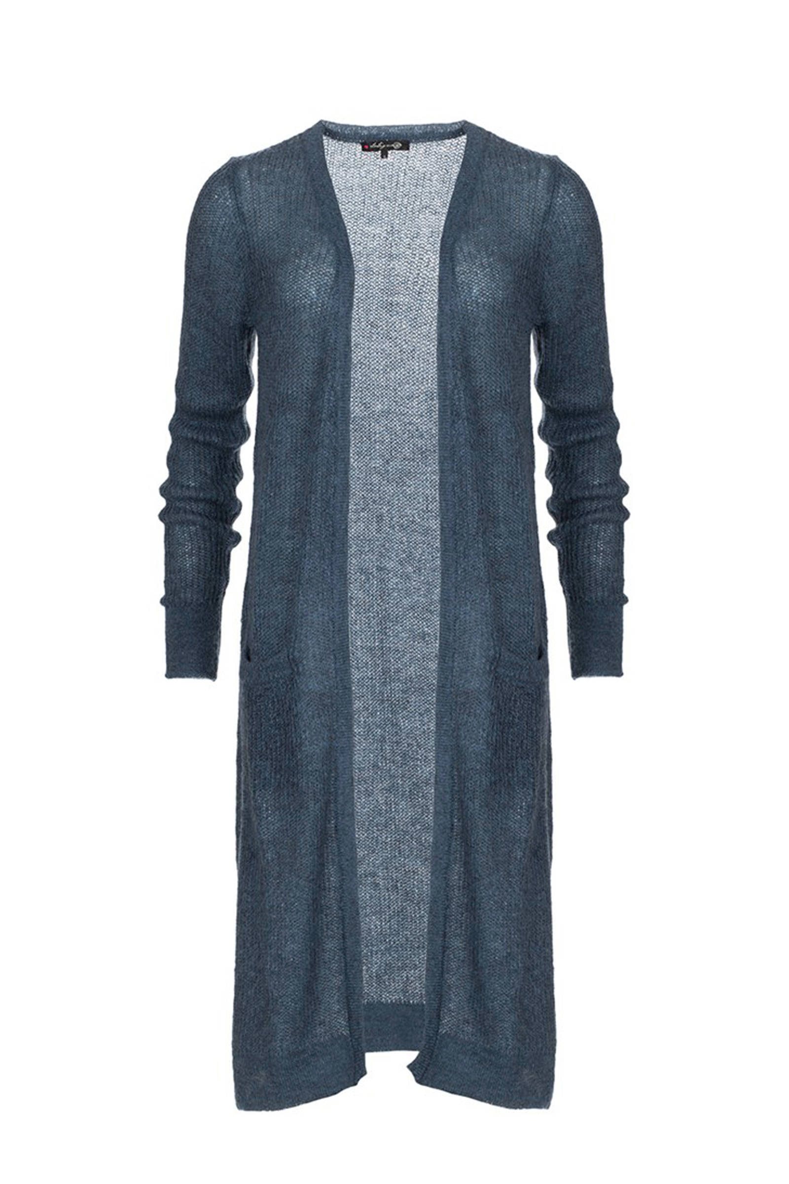 La Ligna vest met mohair petrol | wehkamp La Ligna glitter trui oker | wehkamp