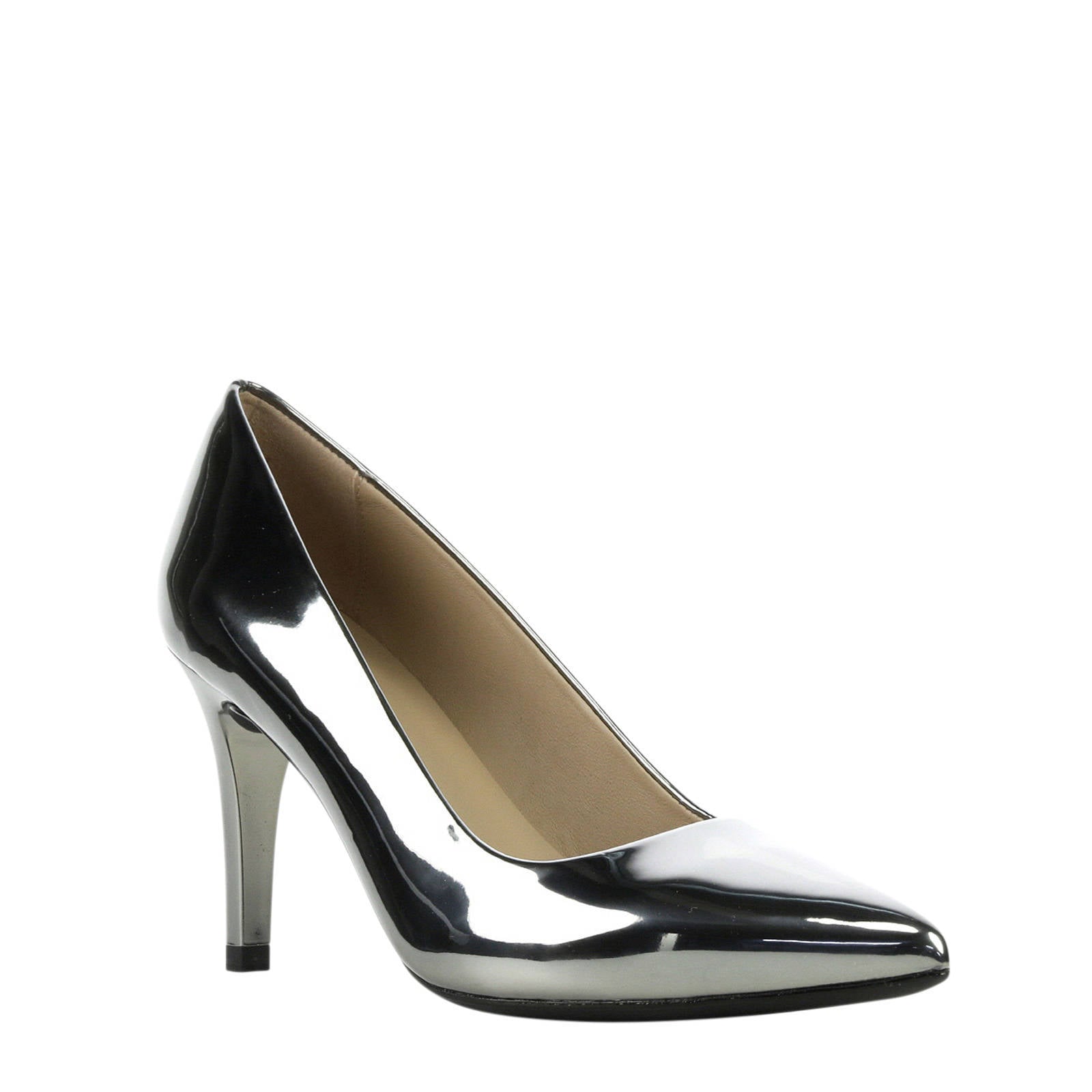 Unisa lakleren pumps zilver | wehkamp