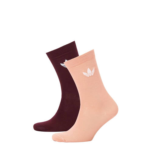 Adidas Originals Sokken Set Van 2 Donkerroodzalm adidas kopen in de aanbieding