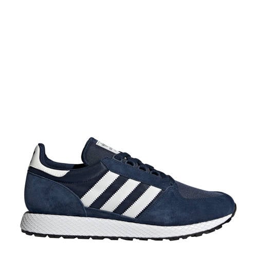 Adidas Originals Forest Grove Suede Sneakers Donkerblauw adidas kopen in de aanbieding