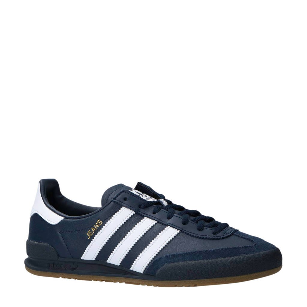 Adidas Jeans Originals Leer wit Donkerblauw Sneakers q0fwHxq1