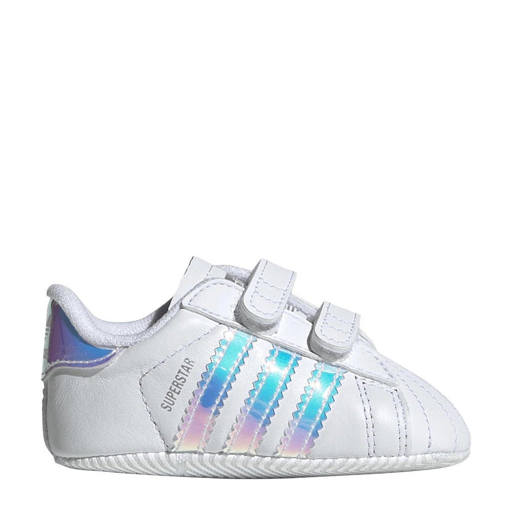 adidas Originals Superstar Crib babyschoenen wit/metallic