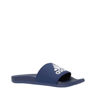 performance Adilette badslippers donkerblauw/wit