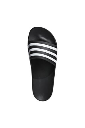 Adilette Aqua badslippers - zwart/wit