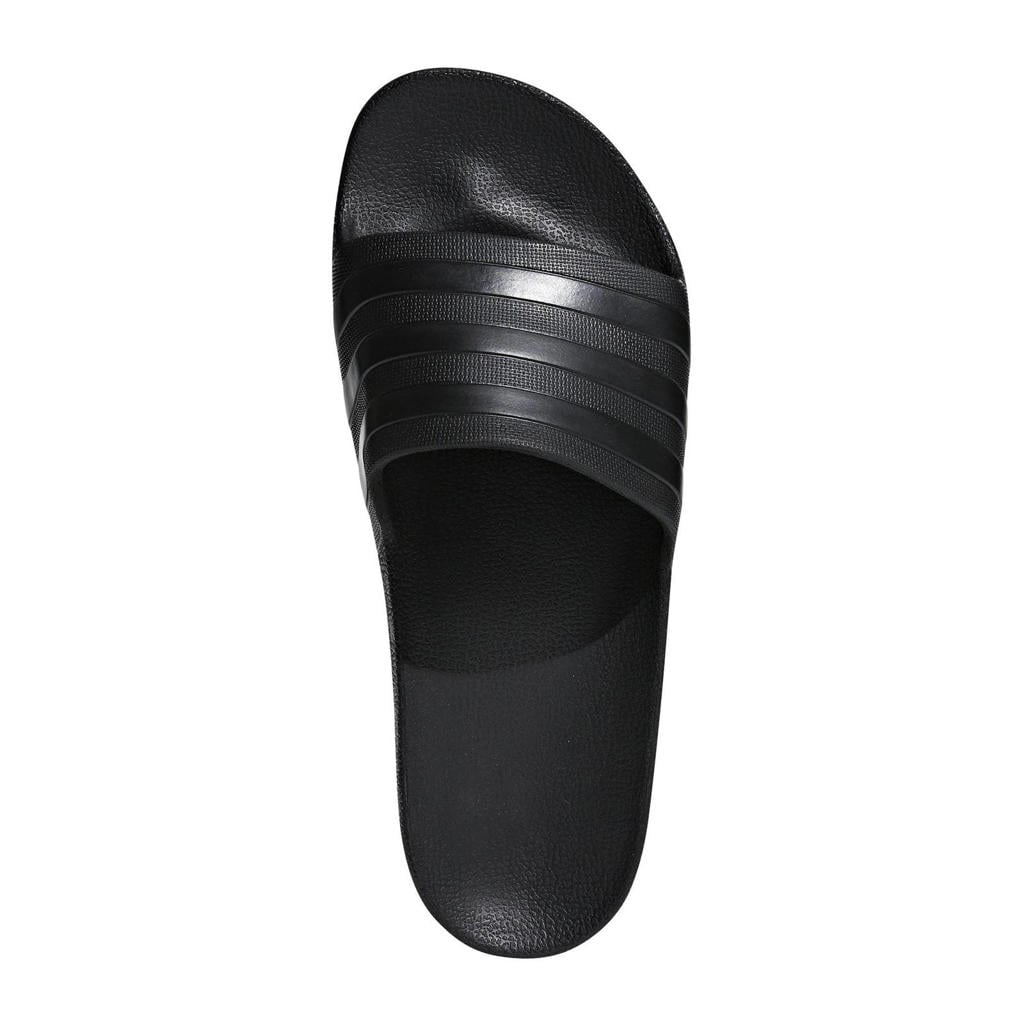 Zwarte unisex adidas Sportswear Adilette Aqua badslippers van rubber