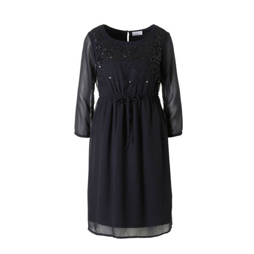 Ca Yessica Zwangerschapsjurk Met Pailletten Blauw ca kopen in de aanbieding