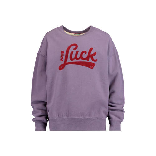 America Today Junior Katoenen Sweater Stella Paars america today junior kopen in de aanbieding