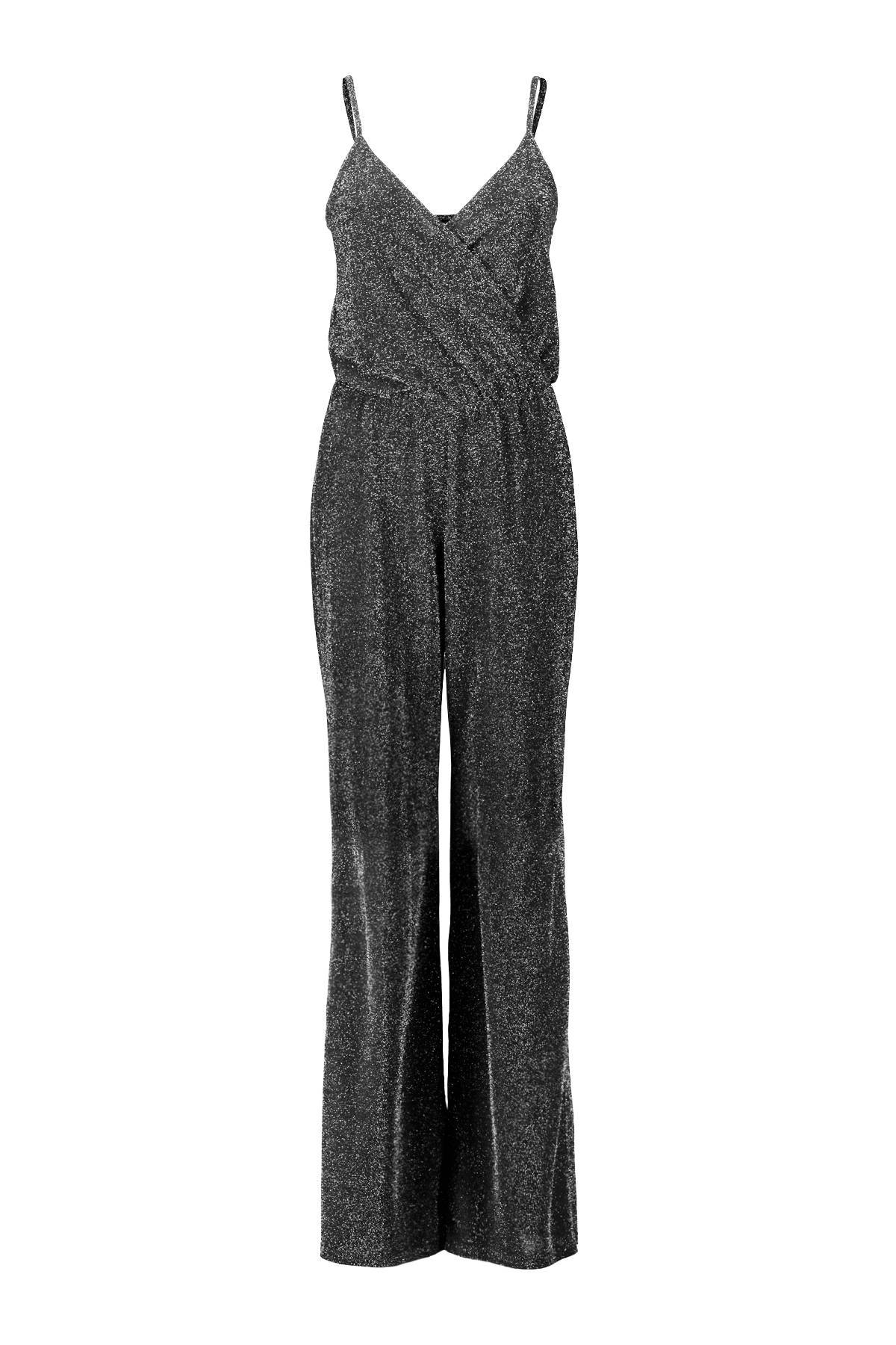 CoolCat glitter jumpsuit zilver wehkamp