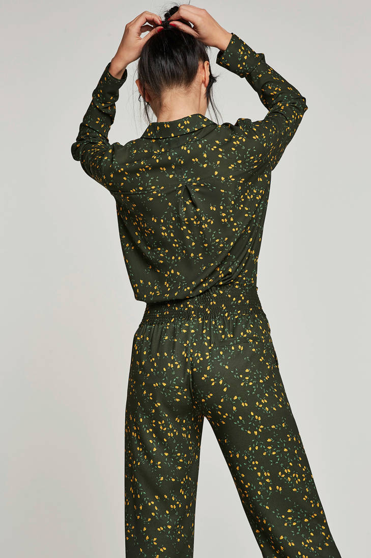 met Label bloemenprint blouse groen Another AfXxawWnw