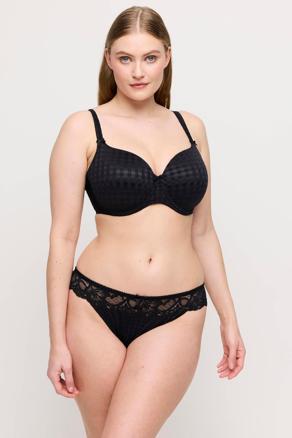 PrimaDonna voorgevormde T-shirt-bh met beugel Madison Mousse zwart