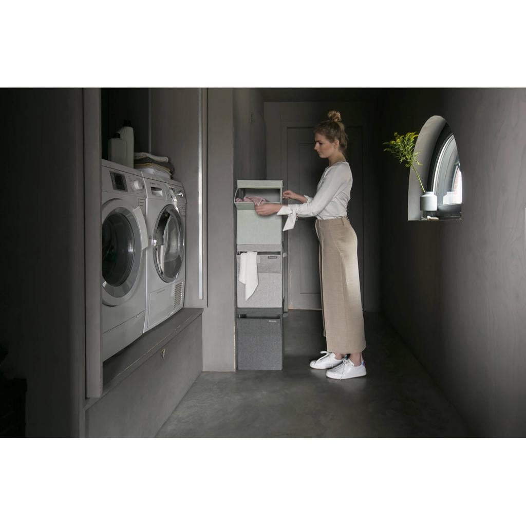 Brabantia Brabantia Wasbox stapelbaar, 35 liter - Pepper Black (35 liter)