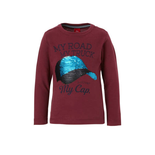 Soliver Longsleeve Met Omkeerbare Pailletten Rood soliver kopen in de aanbieding Soliver Longsleeve Met Omkeerbare Pailletten Rood soliver kopen in de aanbieding