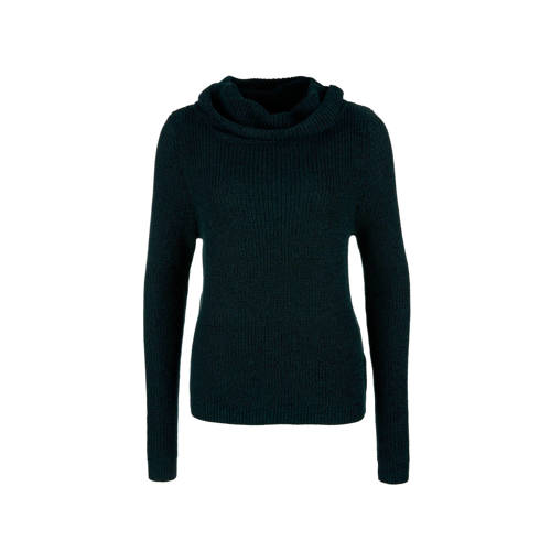 Qs Designed By Gebreide Trui Met Col Groen qs designed by kopen in de aanbieding