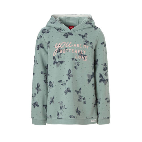 Soliver Gebloemde Hoodie Groen soliver kopen in de aanbieding Soliver Gebloemde Hoodie Groen soliver kopen in de aanbieding