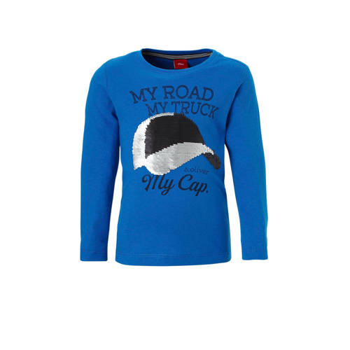 Soliver Longsleeve Met Omkeerbare Pailletten Blauw soliver kopen in de aanbieding Soliver Longsleeve Met Omkeerbare Pailletten Blauw soliver kopen in de aanbieding