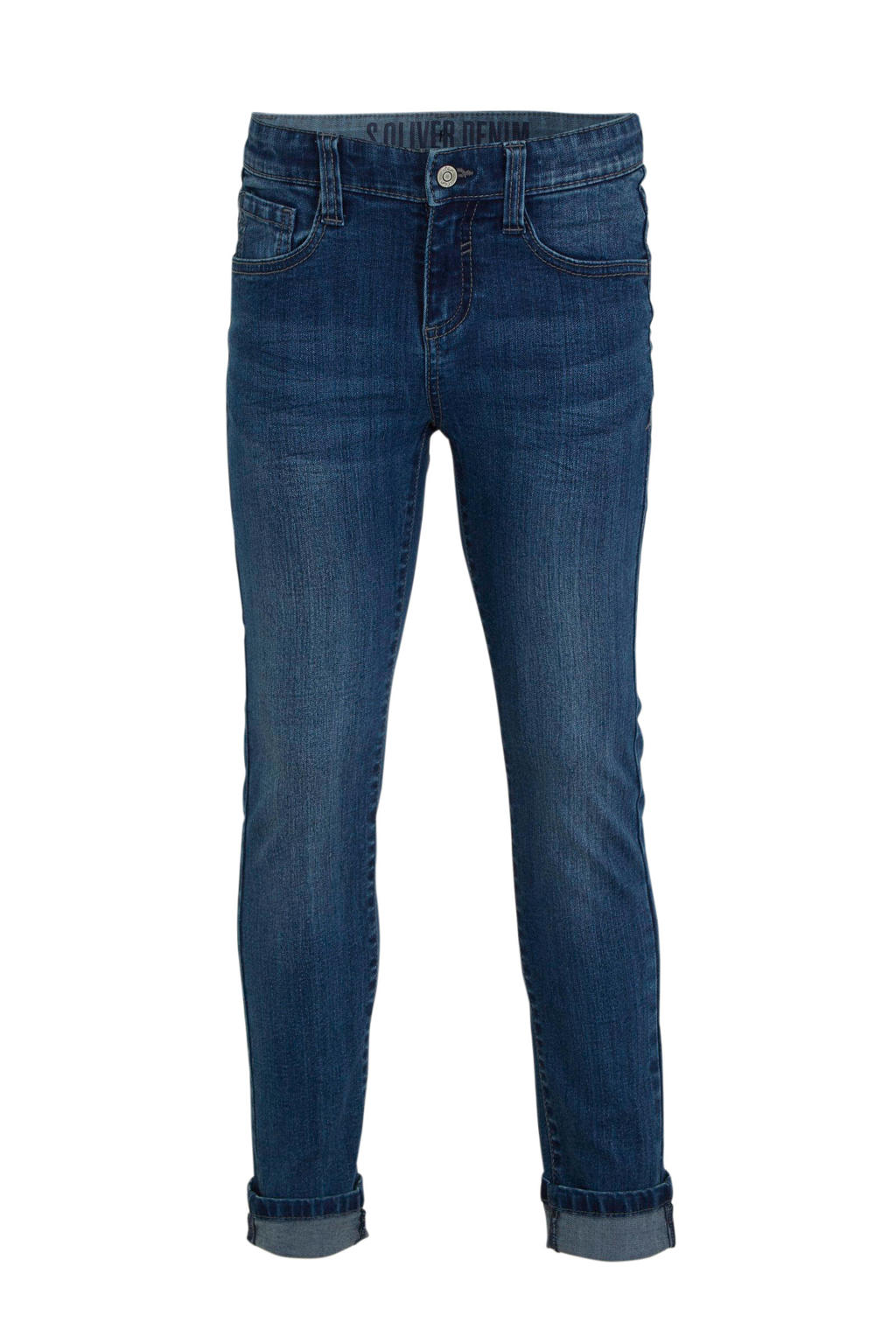 s.Oliver slim fit jeans donkerblauw
