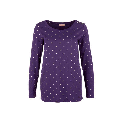 Triangle Longsleeve Met Stippen Paars triangle kopen in de aanbieding