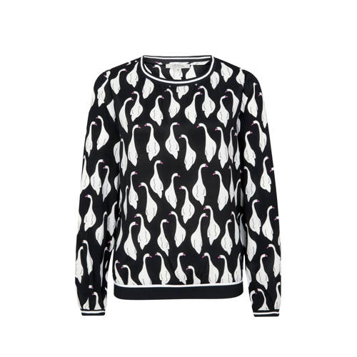 Comma Casual Identity Top Met Zwanen Print Zwart comma casual identity kopen in de aanbieding Comma Casual Identity Top Met Zwanen Print Zwart comma casual identity kopen in de aanbieding