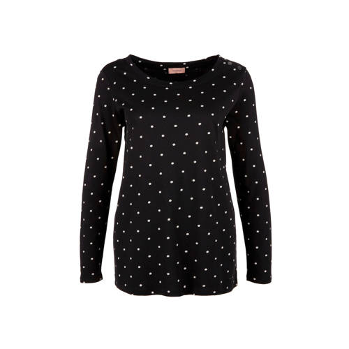 Triangle Longsleeve Met Stippen Zwart triangle kopen in de aanbieding