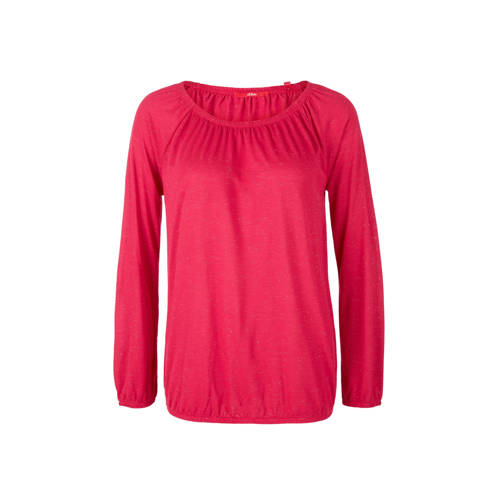 Soliver Geplooide T Shirt Roze soliver kopen in de aanbieding