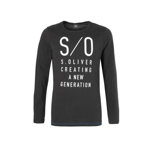 Soliver Longsleeve Met Tekst Zwart soliver kopen in de aanbieding Soliver Longsleeve Met Tekst Zwart soliver kopen in de aanbieding