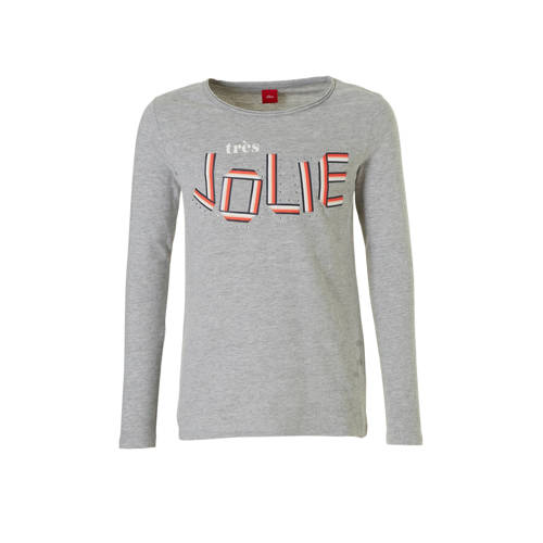 Soliver Longsleeve Met Tekst En Strass Steentjes Grijs soliver kopen in de aanbieding Soliver Longsleeve Met Tekst En Strass Steentjes Grijs soliver kopen in de aanbieding