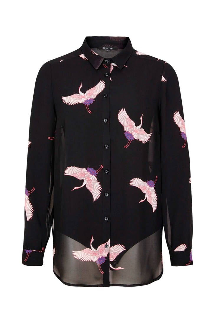 blouse zwart print comma comma print met comma zwart blouse met blouse BfafxT