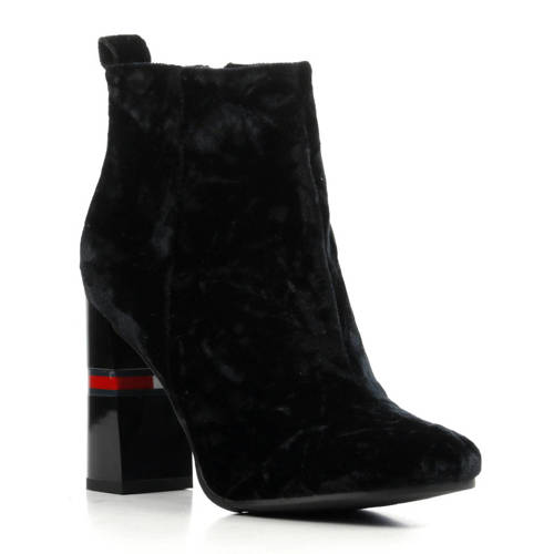 Tommy Jeans Fluwelen Enkellaarzen Zwart tommy jeans kopen in de aanbieding