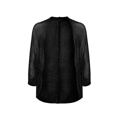 Soliver Black Label Gebreid Vest Met All Over Glans Zwart soliver black label kopen in de aanbieding