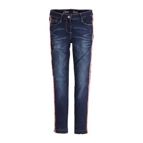 Soliver Slim Fit Jeans Met Zijstreep soliver kopen in de aanbieding