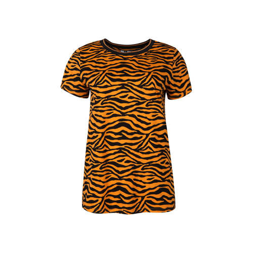 We Fashion T Shirt Met Zebraprint Oker we fashion kopen in de aanbieding